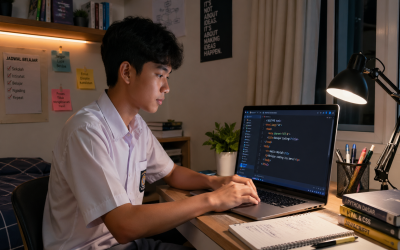 LKP Go Smart Siap Membantu Siswa Belajar Komputer, Kak Thomas Semangat Mendalami Coding dengan Program Home Visit