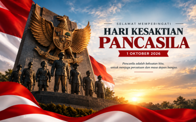 Hari Kesaktian Pancasila 1 Oktober 2026: Pancasila Pemersatu Bangsa Menuju Indonesia Berdaulat, Adil, dan Makmur